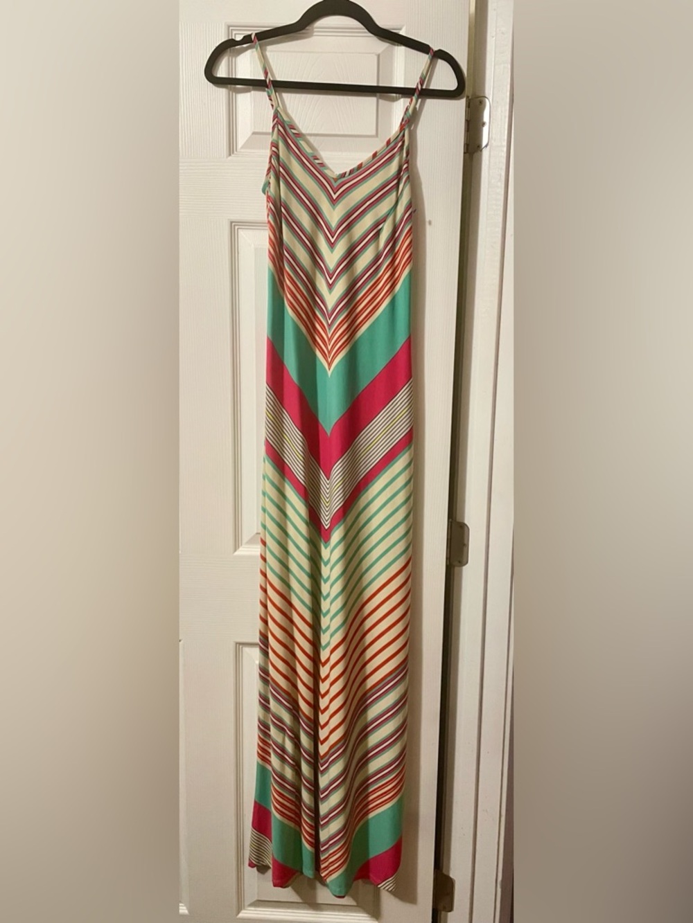 Striped long summer dress